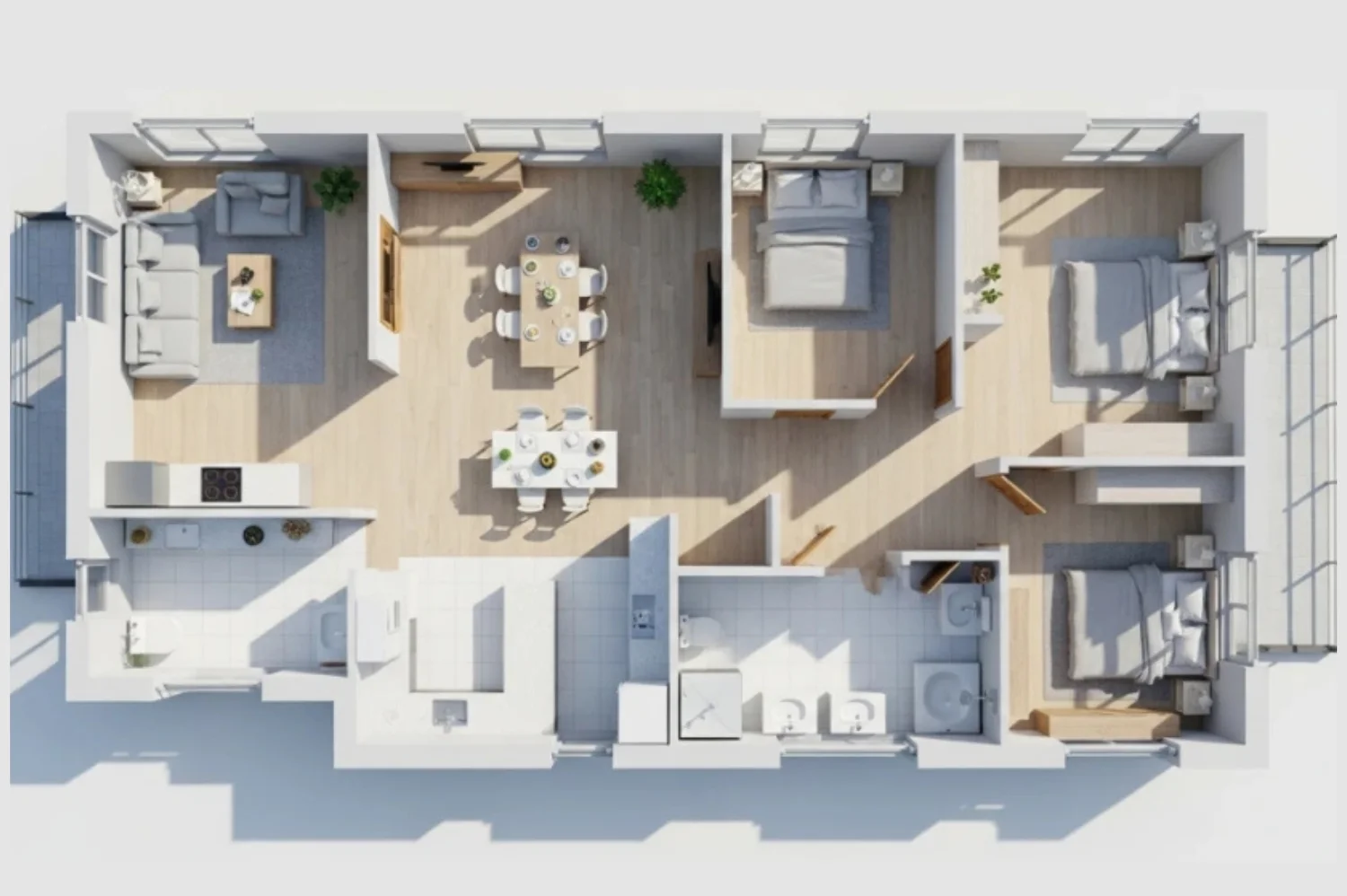Floor plans 2D&3D before and after image (1)